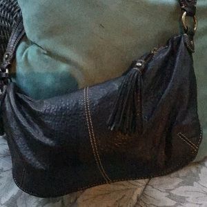 Beautiful LC black leather shoulder bag